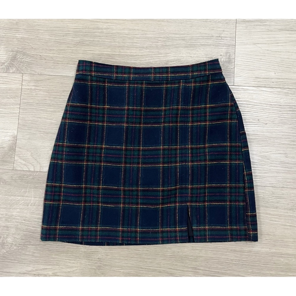 Hollister Plaid Pencil Skirt - Blue and Red